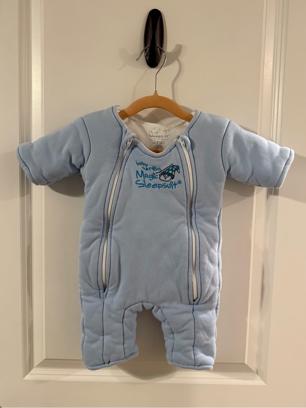 Baby Girl or Boy Magic Merlin Blue Sleep Suit Small